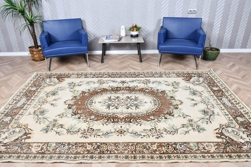 Vintage turkish large rug - large,