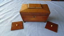 ANTIQUE MAHOGANY WOOD TEA