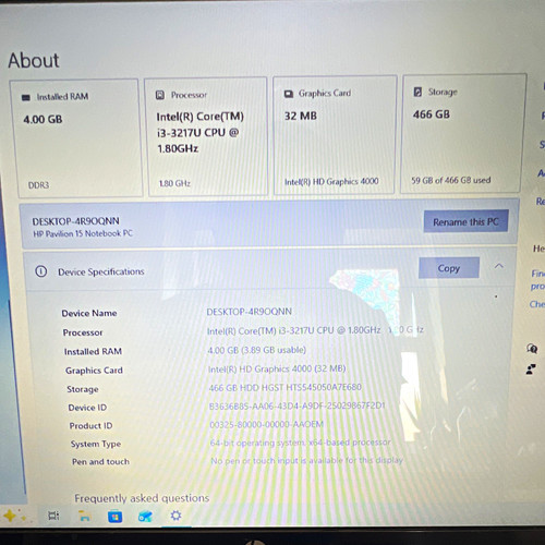 Pavilion 6in laptop - 15.6in,
