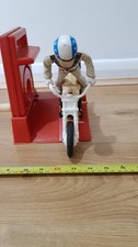 vintage Ideal evel knieval action figure on bike plus launch pad 1973