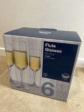 6x Champagne Flute Glasses