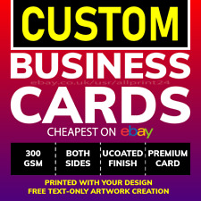 Business Card Print Full Colour Single or Double Custom Printing 300gsm