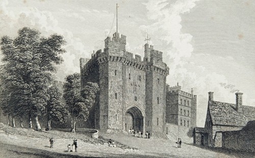 Lancaster castle antique print - lancaster,