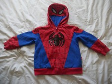 Boys Spiderman Jacket Age 4 Years Blue Red Hoody Zipped Top Disney Classic Coat