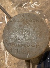 J & J Siddons Large Gypsy Cast Iron Cooking Pot No.7 4 Quarts