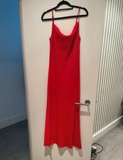 Red Satin Maxi Slip Dress