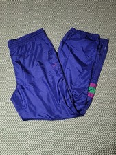y2k vintage FILA W38 Size XL Blue Green Pink Tracksuit Bottoms Sweatpants