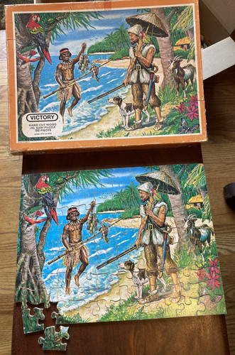 Wood jigsaw vintage puzzle 100 - puzzle,