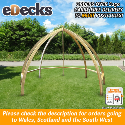 Horizon garden pergola curved - garden,