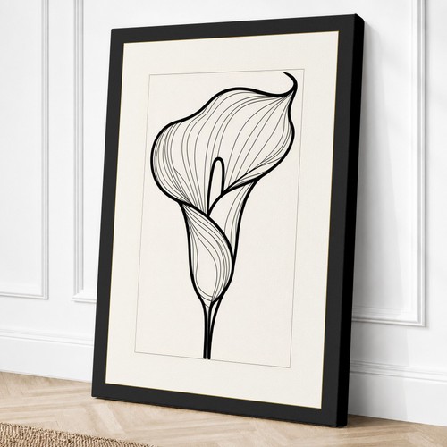 Calla lily study botanical - calla,