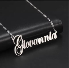 Personalized Name Necklace - Stainless Steel Pendant - Best Gift for Him and Her