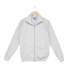 Adidas Track Jacket Mens Size M Grey 80s Casuals Full Zip