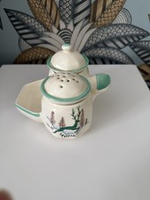 Crown Devon Greeenland Leaping Deer Condiment Set Rare Nigella Christmas 1950s 