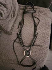 HKM Leather Grackle Bridle Size Cob Black