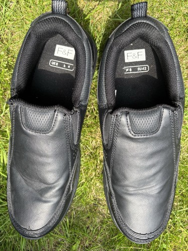 Black smart shoes - f&f, slip
