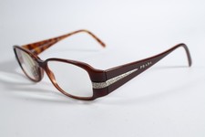 Prada Eyeglasses VPR 19H Womens Brown Full Rim Plastic Eyewear Glasses Frames