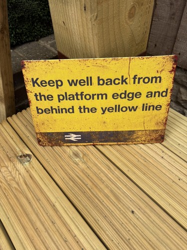 Railway warning keep back - warning,