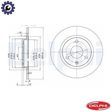 2x BRAKE DISC BG2355 FOR