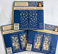 Tattered Lace Festive Gatefold Embossing Folders "GIFTS or SNOWFLAKES or BELLS"