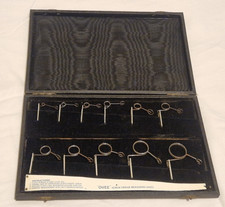 O-VEE Screw Thread Measuring Gauge Set 3/16" to 1” BSF complete medium fit