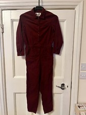 Bonpoint Vintage Retro Style Burgundy Cord Girls Utility Style Jumpsuit Age 10