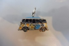 Beautiful, Old Trailer, VW Bus, Hippie Peace Bus, 925 Silver Enamelled