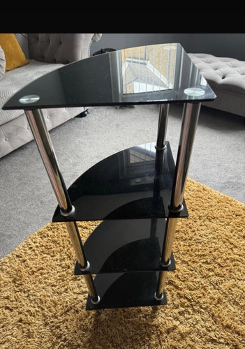 Black glass corner - black,