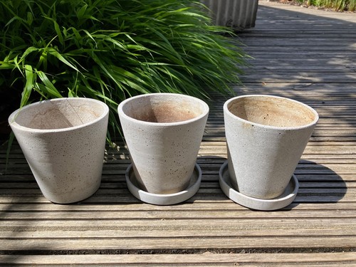 Hay flower pots - hay, x3