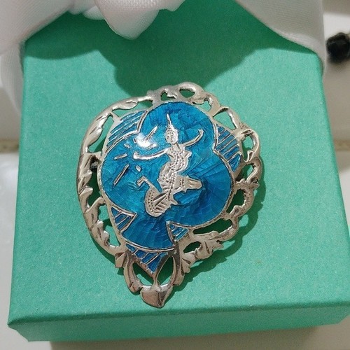 Vintage sterling silver niello - silver,