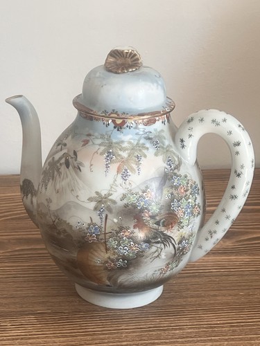 Rare antique kutani - tea, pot