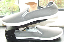 Dunlop Canvas Shoes Memory Foam Casual Plimsolls Pumps Boat Deck Size 9 GREY