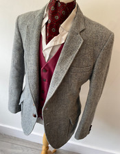 HARRIS TWEED mens KUPPENHEIMER GREY BARLEYCORN MIX SPORTS JACKET BLAZER 44"