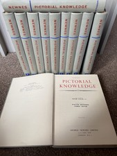 Complete Vintage Set of Newnes Pictorial Knowledge Volumes 1-10 And Dictionary 