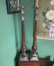 Pair of Wooden Candlesticks