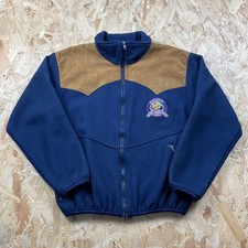 Vintage Bear Country Shirts Western Bomber Jacket Canada Navy Suede Style Small