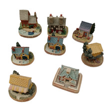 Vintage Lyons Tetley Tea Miniature Houses 1995 Set of 8, 1 Duplicate Collectible