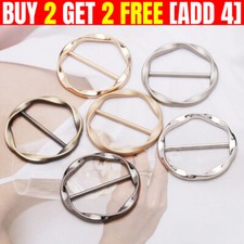 Round Shape Elegant Tee Shirt Clips Scarf Buckles T Shirt Clip Ring Clothes hot