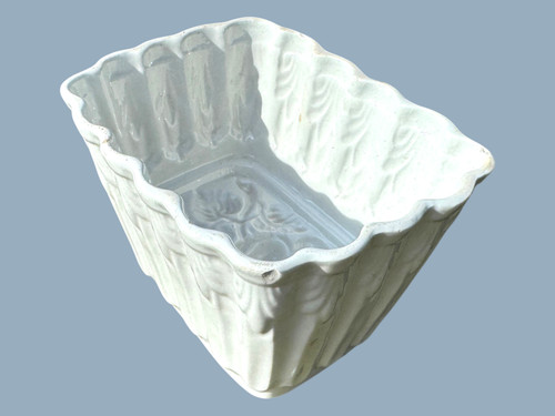Vintage white ceramic jelly - vintage,