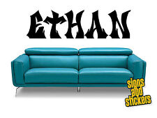 Personalised Graffiti wall art name sticker decal style e, any name kids bedroom
