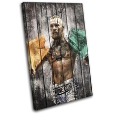 Connor McGregor UFC Grunge Sports SINGLE CANVAS WALL ART Picture Print