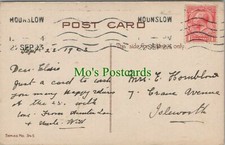  Genealogy Postcard - Hornblon? - 7 Crane Avenue, Isleworth, Middlesex RF7294 