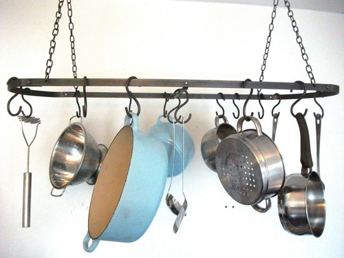 Ceiling pot rack wrought - rack,,