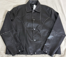 Zara Men's Black Faux Leather