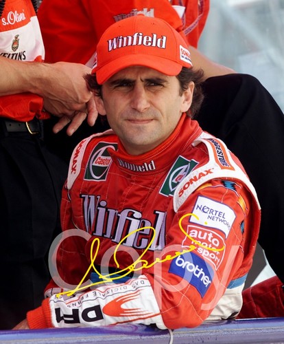 Alex zanardi signed 7x5 pre - 7x5,