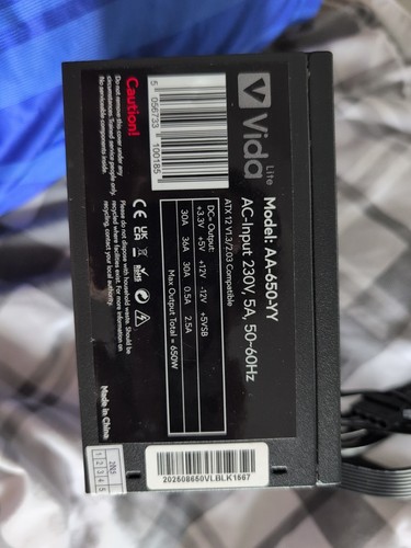 Vida black 650w psu power - vida,