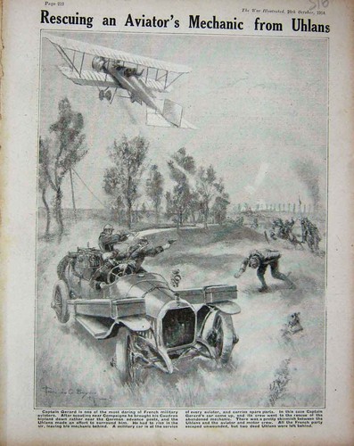 Old antique print - 1914, ww1