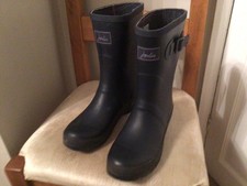 Joules Wellies Rain Boots Mid-Length Size UK 7 EU 40/41 French Navy