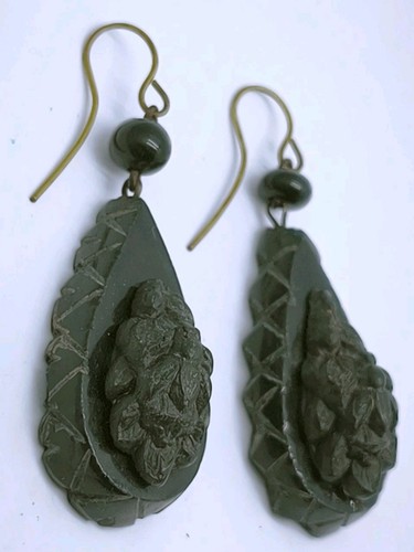Vtg c1900 victorian whitby jet - whitby,