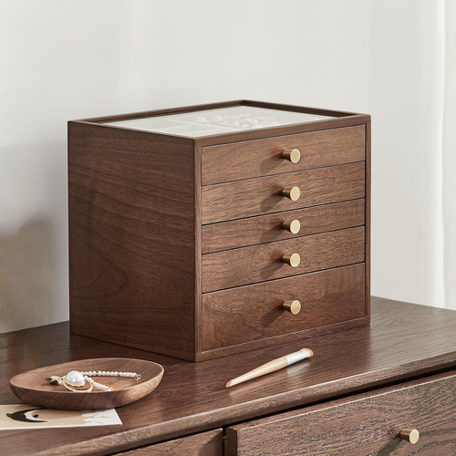 Black walnut wooden jewellery - walnut,