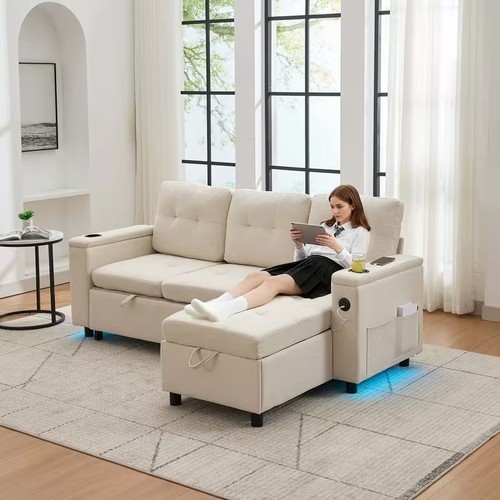 Shaped sofa bed - sofa,